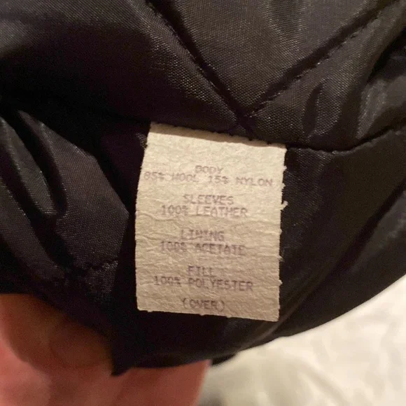 Rare “VERVE” Varsity Style Leather Jacket -Sz. XL - Picture 12 of 13